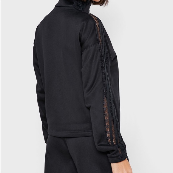 Adidas Womens Lace Trimmed Track Jacket - Picture 4 of 4